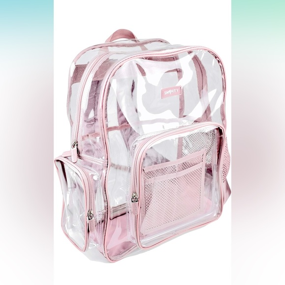 Smarty Accessories Smarty Large Heavy Duty Clear Backpack In Dusty
